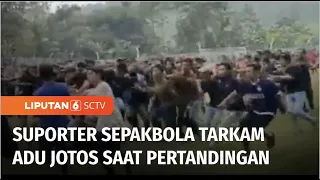 Dua Kubu Suporter Sepak Bola Tarkam di Tegal Adu Jotos di Lapangan Saat Pertandingan | Liputan 6