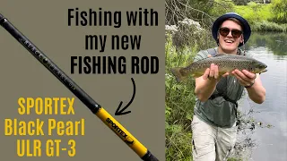 Fishing with my new Fishing Rod SPORTEX Black Pearl URL GT 3