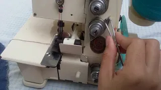 aprendiendo a colocar hilo en máquina rana  casera