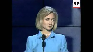 USA: CHICAGO: 1996 DEMOCRATIC PARTY CONVENTION: HILLARY CLINTON