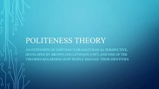 Ep1 - Politeness Theory