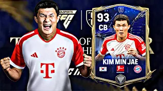 93 RATED KIM MIN JAE GAMEPLAY REVIEW FC MOBILE TOTY 24