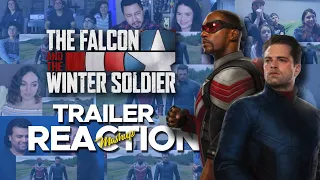 Falcon and the Winter Soldier - Trailer Reaction Mashup | Sebastian Stan | Anthony Mackie | Marvel