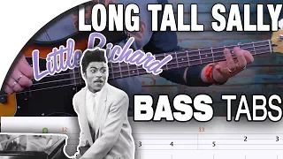 Little Richard - Long Tall Sally | Bass Cover With Tabs in the Video