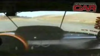 Gas Celica crash, and Rayglass Celica - drag racing at Meremere