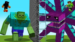 Trolei INIMIGO na BATALHA DE MOBS do MINECRAFT