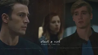 Rogers family (Steve, Natasha and James) [AU] - Start A Riot