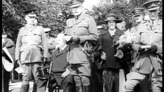 Earl Haig unveils Cameronians regimental memorial at Kelvingrove Museum, Glasgow.