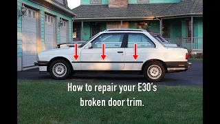 BMW E30 Door Trim Removal REPAIR and Installation Tutorial