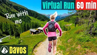 2022 Davos Alpine Wonderland, Trail Running Video for treadmill workout, Virtual Run #26 Switzerland