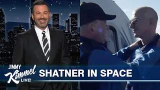 William Shatner Travels to Space on Jeff Bezos’ Intergalactic Wienermobile