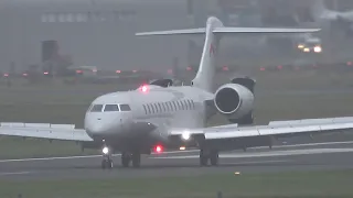 GLOBAL EXPRESS 7500 N212WQ LANDING AT FARNBOROUGH AIRPORT/EGLF UK RUNWAY 24 27-9