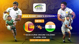 Sri Lanka v India : Asia Rugby Men's Division 1 2024 Semi-final 2