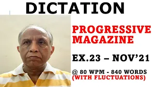 #ShorthandDictationProgressive #DictationProgressiveMagazineNovember2021Ex.23@80wpm