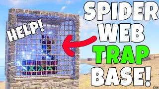 RUST | Trapping Greedy Players in a SPIDER WEB Trap Base!