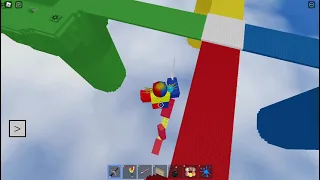 How to put a wall in the mid air in Doomspire Brickbattle (insane trick) - Roblox
