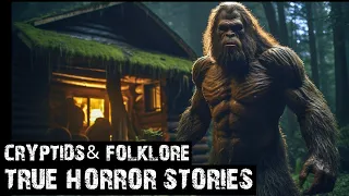 8 TRUE EXTREMELY INSANE SCARY CRYPTIDS & FOLKLORE HORROR STORIES (DOGMAN, SASQUATCH, WENDIGO, RAKE)