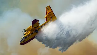 EPIC WATER BOMBER ACTION - Canadair CL-415 - FIREFIGHTING COMPILATION