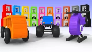 Learn Numbers with Color Trucks and Buses - Numbers Collection for Children