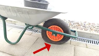 Schlauchlosen Reifen der Schubkarre aufpumpen - Dieser Trick hilft dir dabei