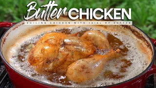 I boiled a WHOLE Chicken in 10lbs of BUTTER!