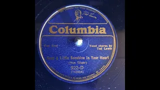Ted Lewis - Keep A Little Sunshine In Your Heart 1926