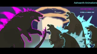 Evolved Godzilla vs Godzilla minus one (sticknodes animation) Monsterverse vs toho