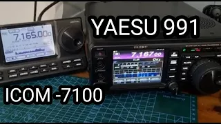 ICOM IC-7100 with YAESU FT991A
