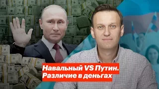 Навальный vs Путин. Различие в деньгах