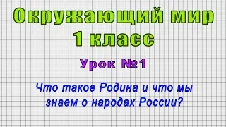 Окружающий мир 1 класс (Урок№1 - Что такое Родина и что мы знаем о народах России?)