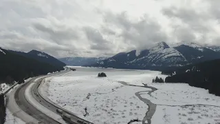 WATCH: Drone footage of snow near Snoqualmie Pass