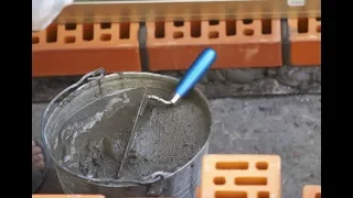 Замес раствора для кирпичной кладки (пропорции песка и цемента)