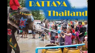 Walking in PATTAYA  Thailand  Songkran - 4K 60fps