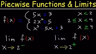 Piecewise Functions - Limits and Continuity | Calculus