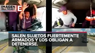 Comando armado roba tráiler a punta de pistola en Querétaro