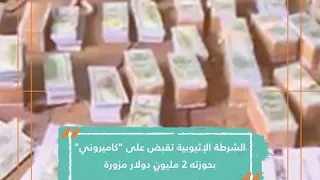 الشرطة الإثيوبية تقبض على  كاميروني  بحوزته 2 مليون دولار مزورة