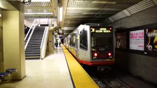 San Francisco MUNI Breda LRV #1422 on the N Judah at Van Ness