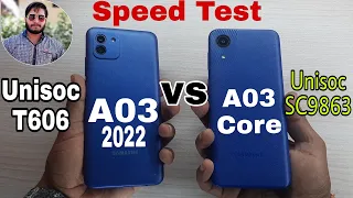 Samsung Galaxy A03 vs Galaxy A03 Core Speed Test Comparison?