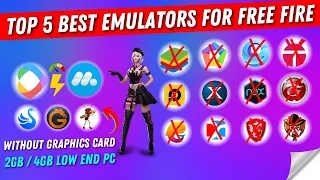 (New) Top 5 Best Emulators For Free Fire Low End PC - Without Graphics Card