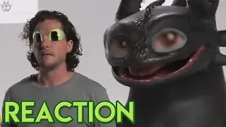 KIT HARINGTON AUDITIONS WITH TOOTHLESS *REACTION* How to train your Dragon: The Hidden World