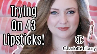 MY HUGE CHARLOTTE TILBURY Lipstick Collection! / Trying On ALL 43 OF MY CHARLOTTE TILBURY LIPSTICKS