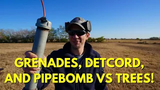 Detcord, Pipebombs, and Grenades VS TREES! (Part 1)  #topshotreeservice