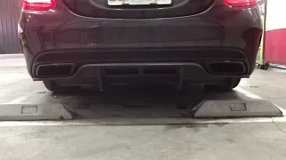 C63s warm start up sound Catted Downpipe