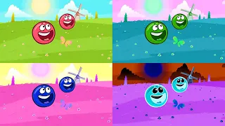 Red Ball 4 | Blue Ball Vs Green Ball Vs Ghost Ball Vs Red Ball with All Colour World | Gameplay