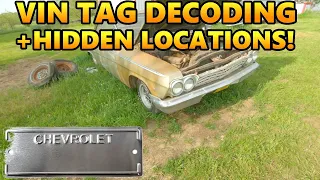 1958-1964 Chevy VIN Tags Information - Hidden VIN Locations, Cowl Tags, and Title Questions!