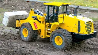 AWESOME RC HYDRAULIC WHEEL LOADER, RC TRUCKS, RC DIGGER VOLVO, RC LIBHERR 944, RC MODEL MACHINES!!