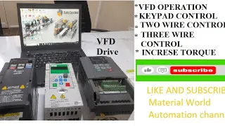 #ms300 #delta vfd control method #vfd operations mode #vfd torque increse #vfd 2/3 wire method