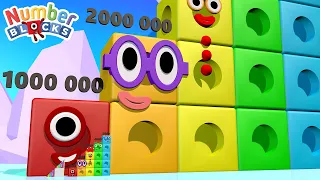 Numberblocks Mathlink Step Squad 1 to 10 20 vs 1000 5,000,000 BIGGEST Standing Tall Numbers Pattern