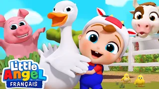 Les animaux de la ferme | Comptines avec Bébé Louis | Little Angel Français