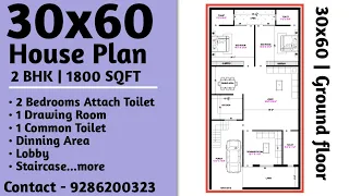 30X60 HOUSE PLAN | 2 BHK SET | ROYAL ARCHITECTS